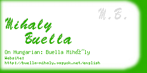 mihaly buella business card